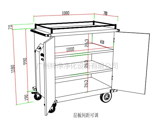 無菌物品運送車、回收車、下送車、電動運送車、密封車設(shè)計圖